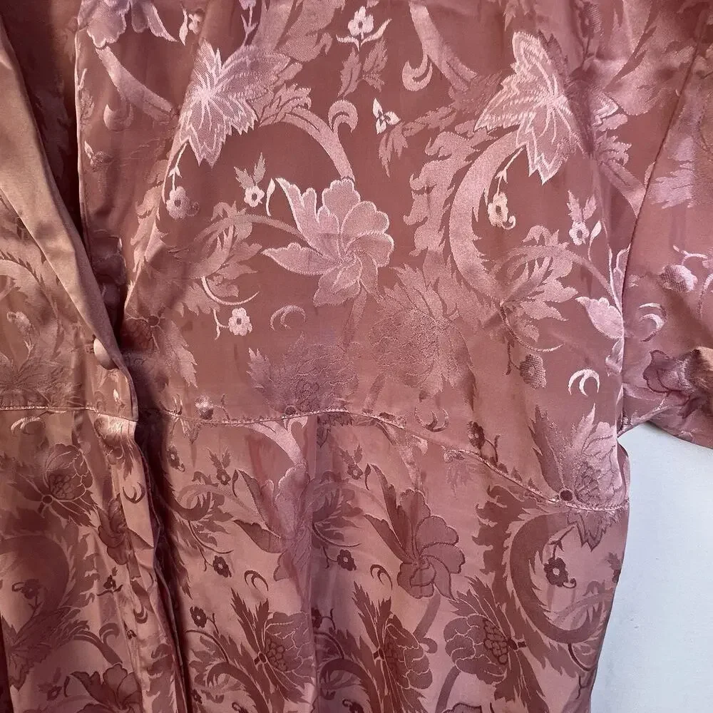 Victoria's Secret Gold Label Sleepwear Gown Women M / L Blush Pink Button Front